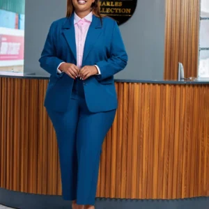 Women’s Blue Harmony Suit for Confident, Effortless Elegance