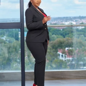 Women’s Charcoal Command Suit for Empowered Confidence