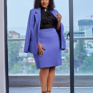 Women’s Lavender Skirt Suit for Effortless Grace and Authority