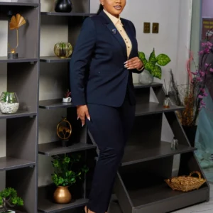Women’s Navy Blue Trouser Suit for Classic Confidence and Power